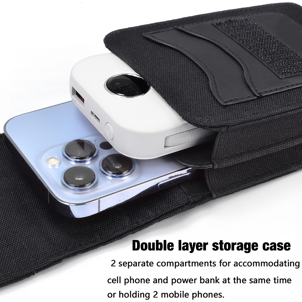 Dual-Slot Phone Waist Pouch with Card Slots